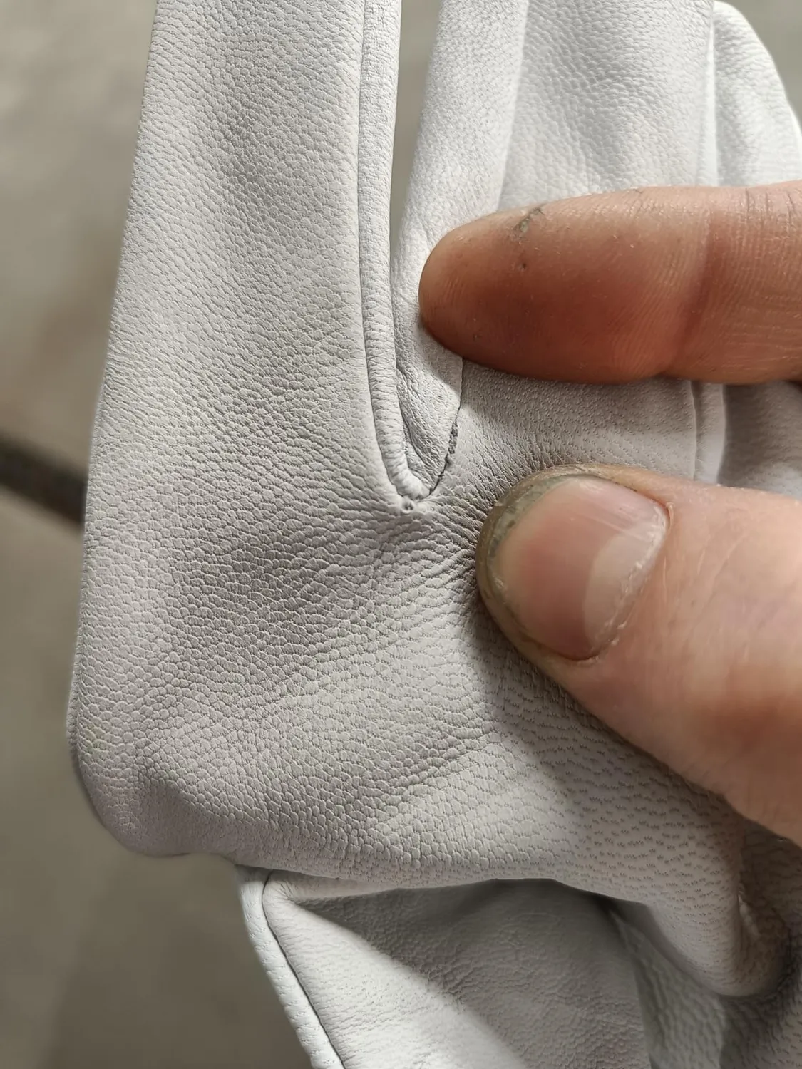 GYS Pro TIG gants de soudage taille 10, cuir croûte blanc