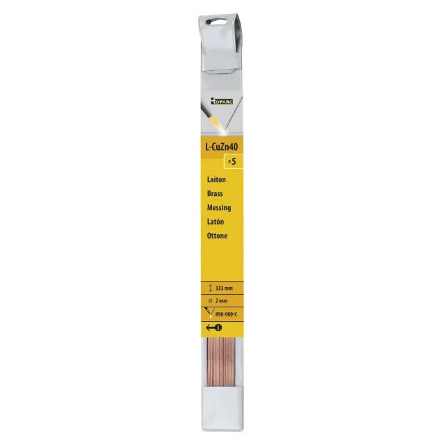 GYS CuZn40 baguettes de brasure laiton 2 mm, lot de 5