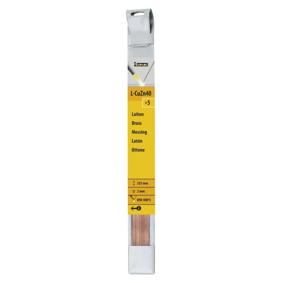 GYS CuZn40 baguettes de brasure laiton 2 mm, lot de 5
