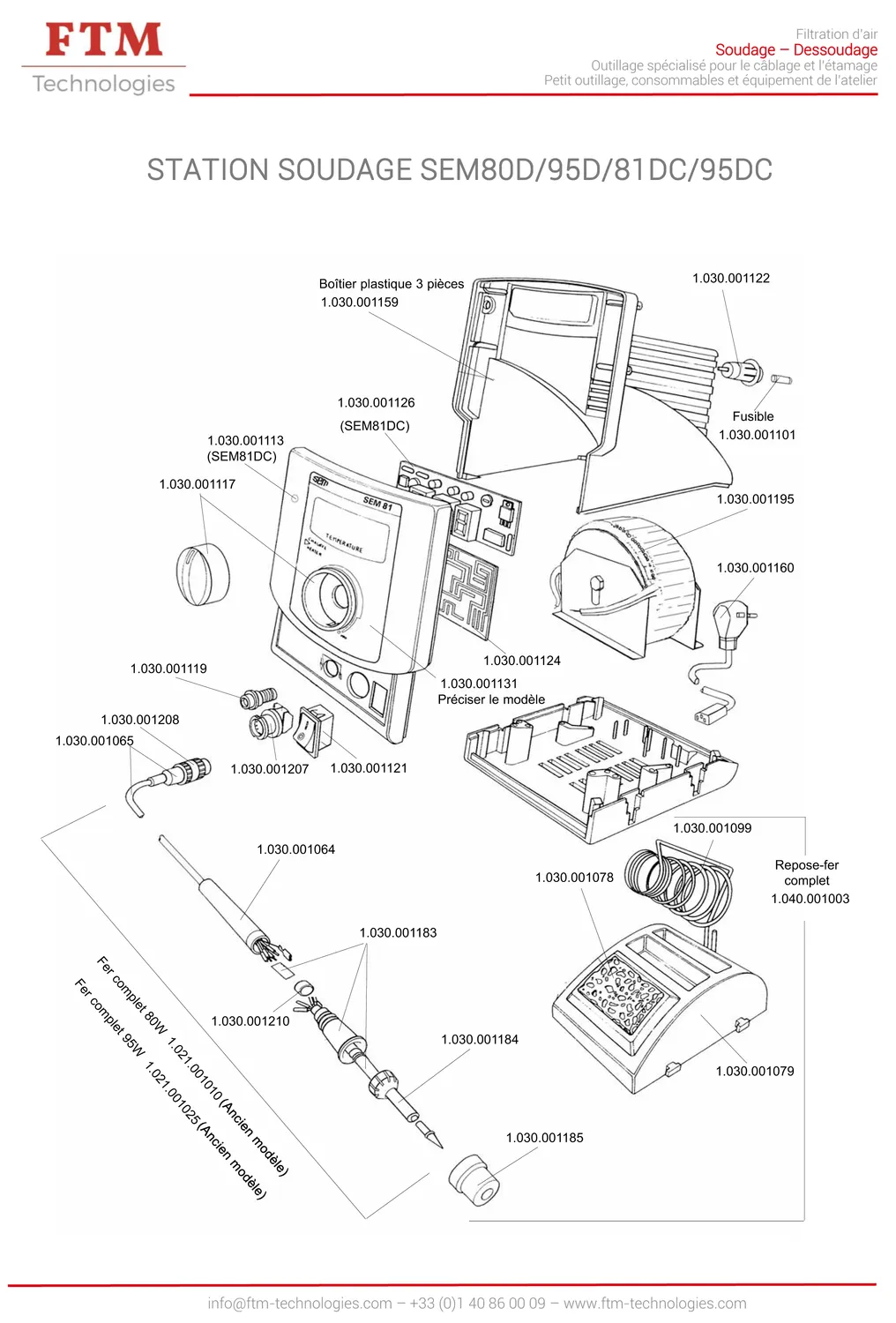 FTM Technologies Ensemble microfer 95W station de soudage