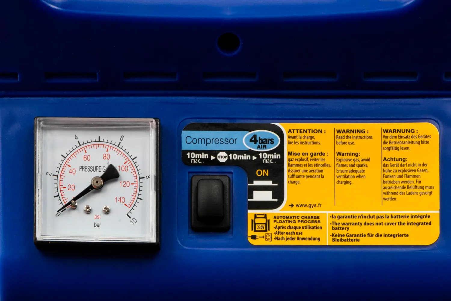 GYS 026322 booster démarreur 12 V avec compresseur 18 Ah