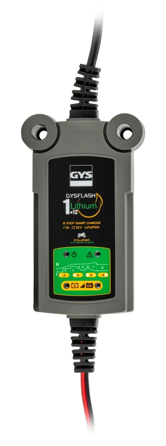 GYS GYSFLASH Lithium 1.12 chargeur LiFePO4 12 V 1 A IP65