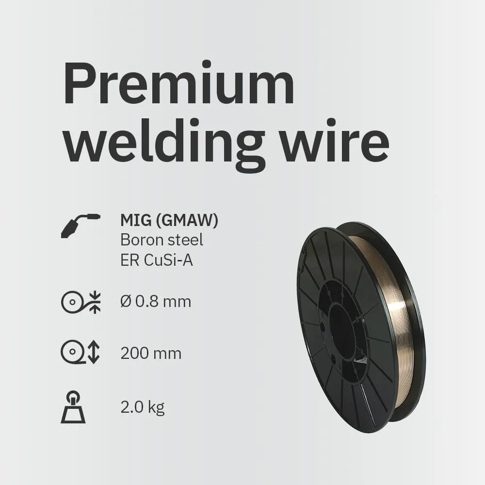 GYS CuSi3 fil de brasage MIG Ø 0,8 mm, bobine 2 kg, cuivre-silicium