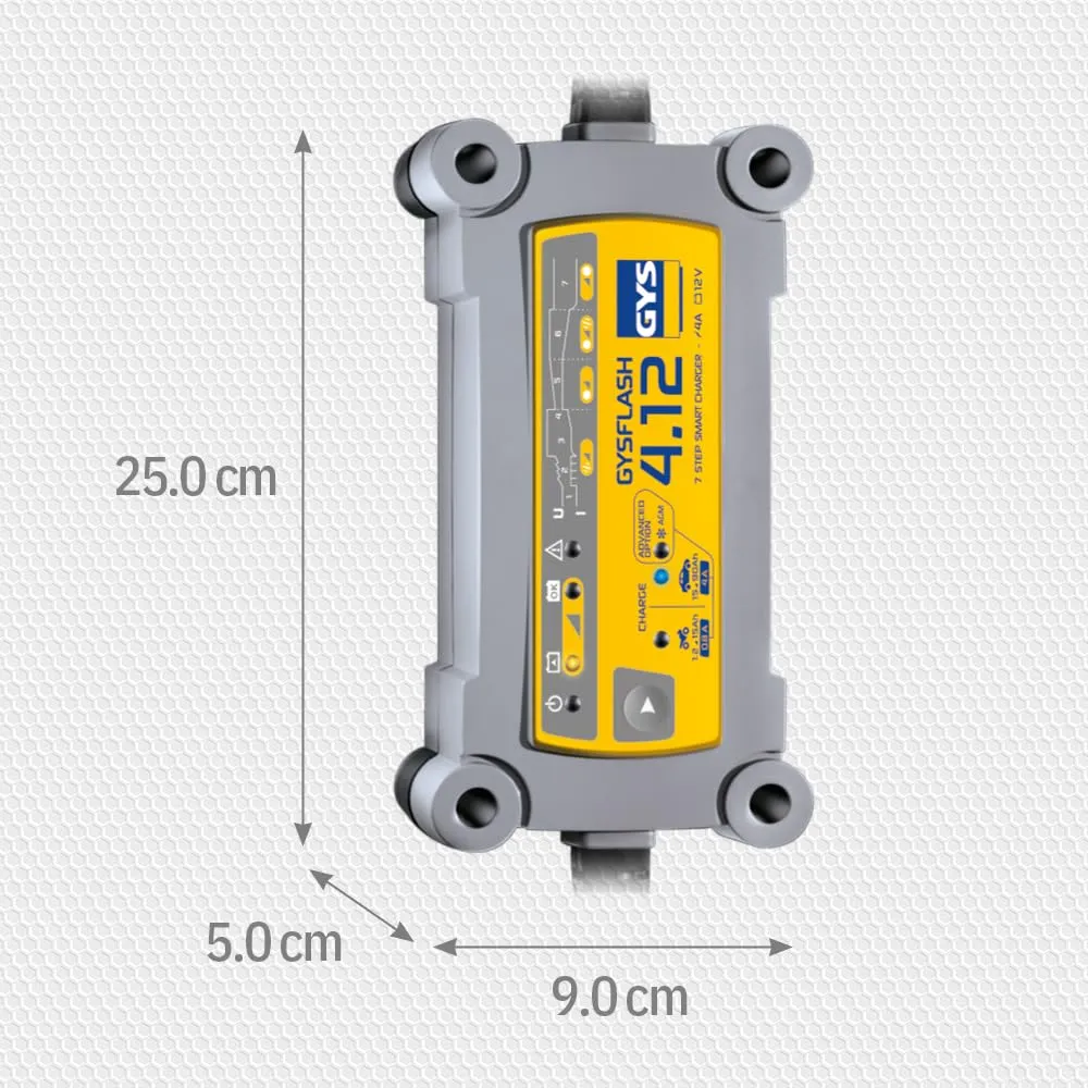 GYS GYSFLASH 4.12 chargeur batterie 12 V 0,8–4 A IP65