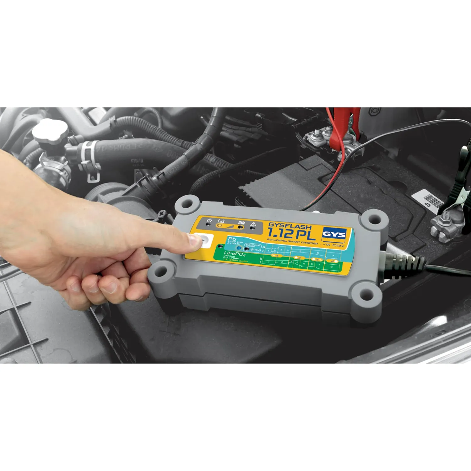 GYS GYSFLASH 1.12 PL chargeur 12 V 1 A plomb lithium