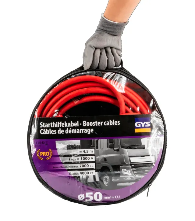 GYS 056 câbles de démarrage 320 A, 3 m, cuivre