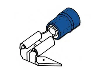 Velleman cosse repiquage bleue 6,4 mm lot 10 pièces