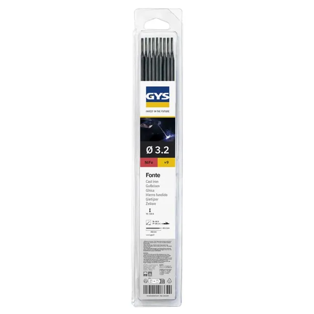 GYS électrodes fonte Ø 3,2 mm, blister de 9 nickel
