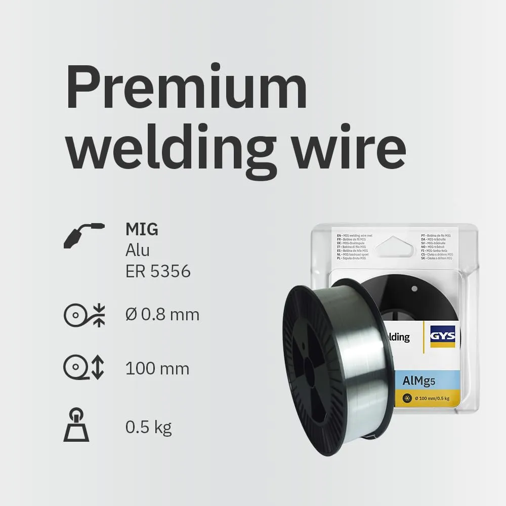 GYS Métal d’Apport MIG/MAG ER5356 fil aluminium 0,5 kg Ø 0,8 mm