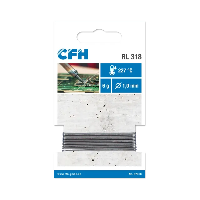 CFH RL 318 fil à souder sans plomb 6 g Ø 1 mm