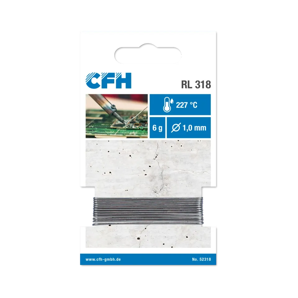 CFH RL 318 fil à souder sans plomb 6 g Ø 1 mm