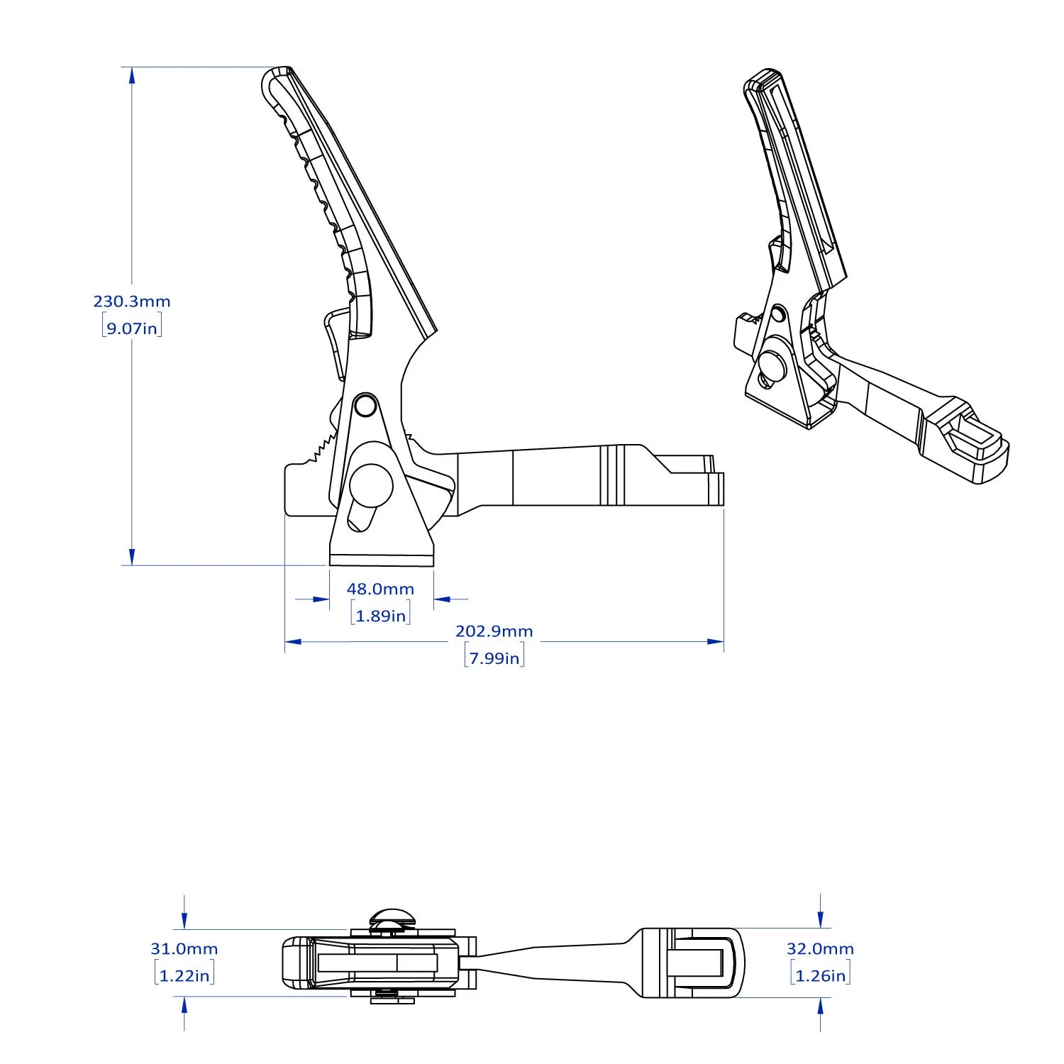 Strong Hand Europe XFRR bras de rechange pour serre-joint, rail F