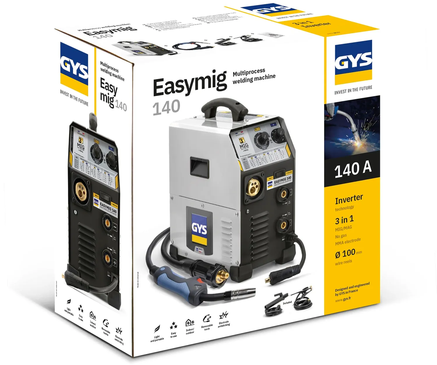 GYS Easymig 140 poste à souder MIG/MAG MMA 230 V fil fourré