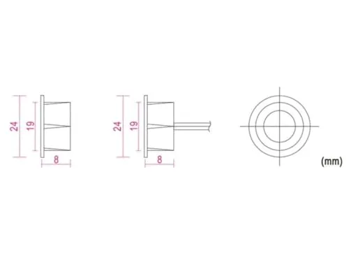 Velleman Edge Lit Series contact magnétique Reed 25 mm blanc NC filaire