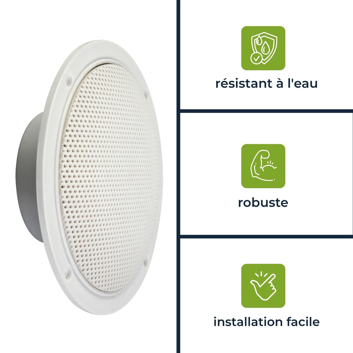 Velleman enceinte encastrable 5 pouces 80 W blanche 2 pièces