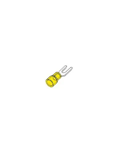 Velleman GP Series cosse à fourche 5,3 mm jaune sertissage entonnoir