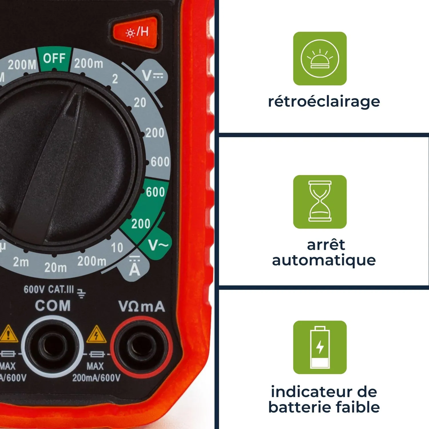 Velleman GP DVM010 multimètre numérique CAT III 600 V