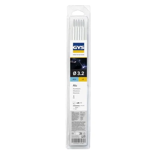 GYS électrode aluminium Ø 3,2 mm 4043, étui de 5, alliage au silicium