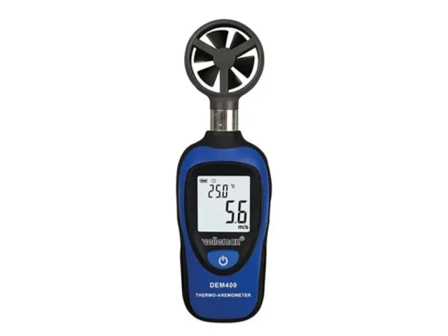 Velleman Mini thermomètre-anémomètre numérique LCD vent et température