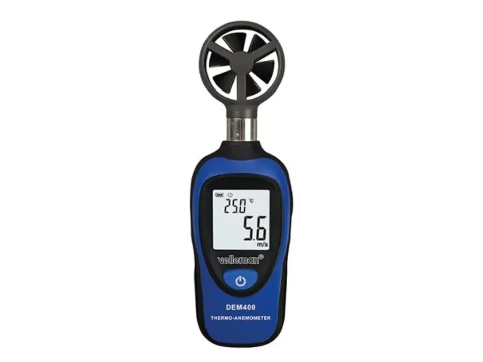 Velleman Mini thermomètre-anémomètre numérique LCD vent et température