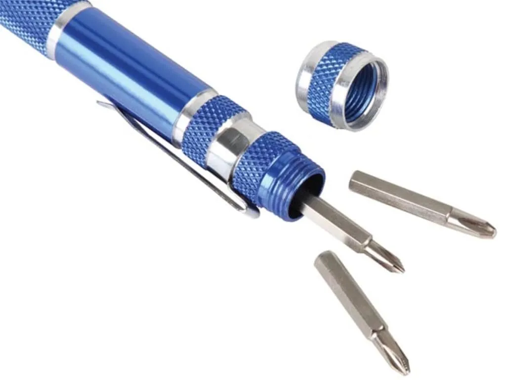 Velleman 9 en 1 tournevis précision chrome-vanadium bleu
