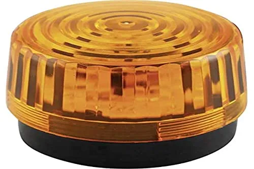 Velleman Edge Lit feu clignotant LED ambre 12 V intérieur Ø 100 mm