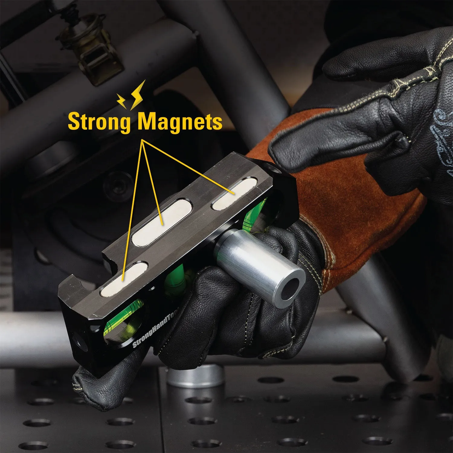 Strong Hand 3-Axis niveau magnétique alu 15 cm