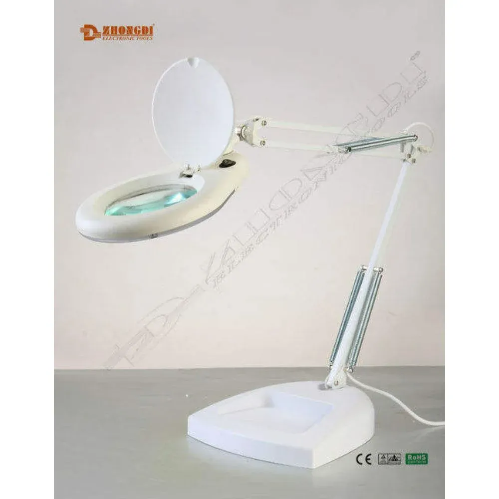 Zhongdi ZD-129 lampe loupe 5 pouces à poser 5D