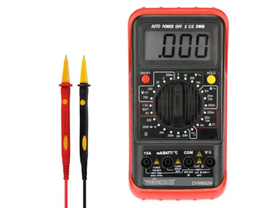 Velleman multimètre numérique mesure température 1999 points