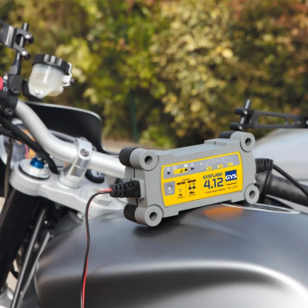 GYS GYSFLASH 4.12 chargeur batterie 12 V 0,8–4 A IP65