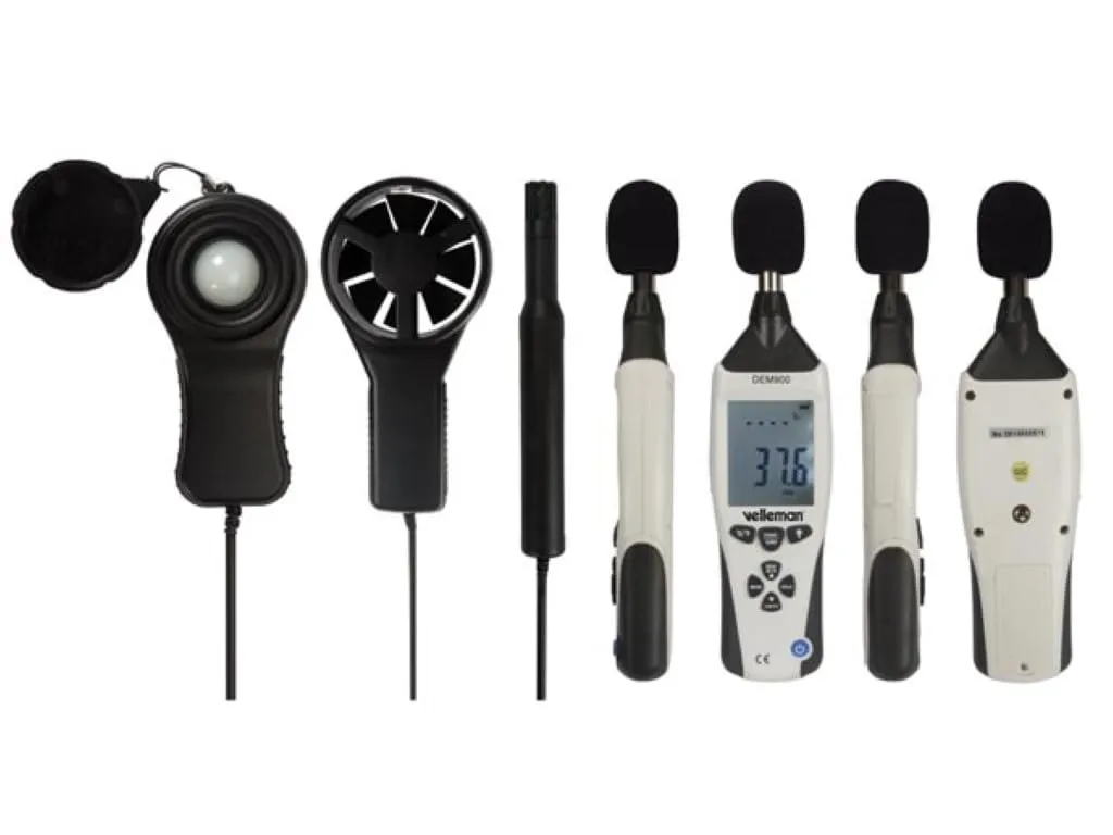 Velleman GP Series mètre environnemental 5-en-1 avec étui