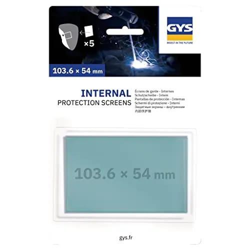 GYS écrans internes 103,6 x 54 mm pour masque Expert 9/13, lot de 5