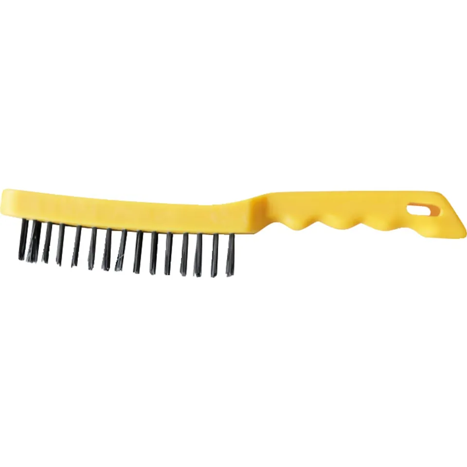 GYS brosse acier à manche plastique, 3 rangées