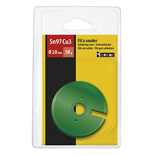 GYS Sn97Cu3 fil d’étain Ø 2 mm, bobine 50 g sans flux