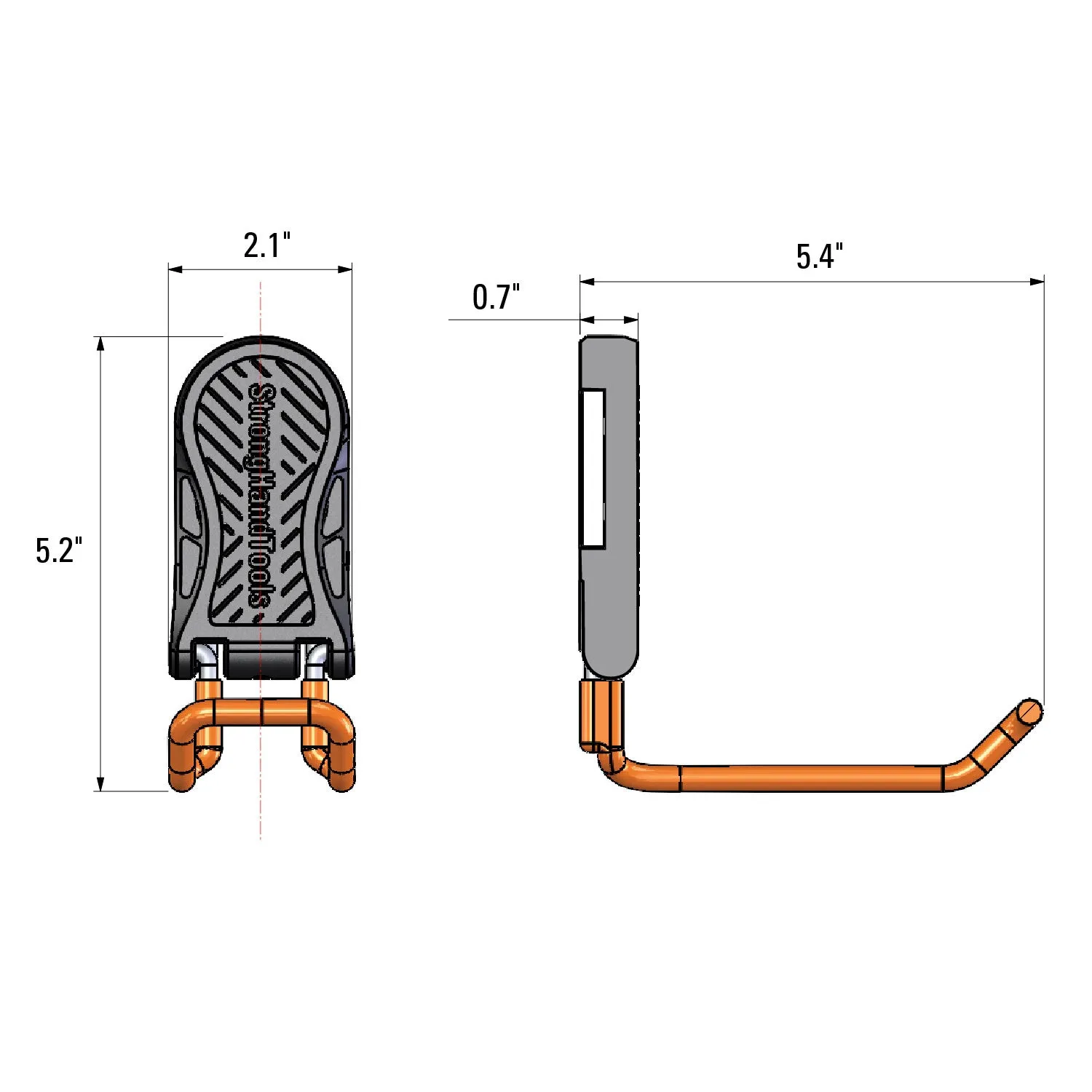 STRONG HAND EUROPE Heavy Duty Magnetic Utility Hook crochet fermé