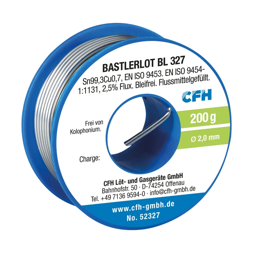 CFH BL 327 fil à souder 200 g sans plomb, diamètre 2 mm