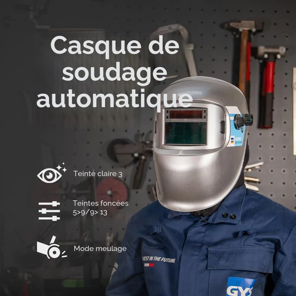 GYS PROMAX 3/5-13 G SILVER masque de soudage LCD True Color