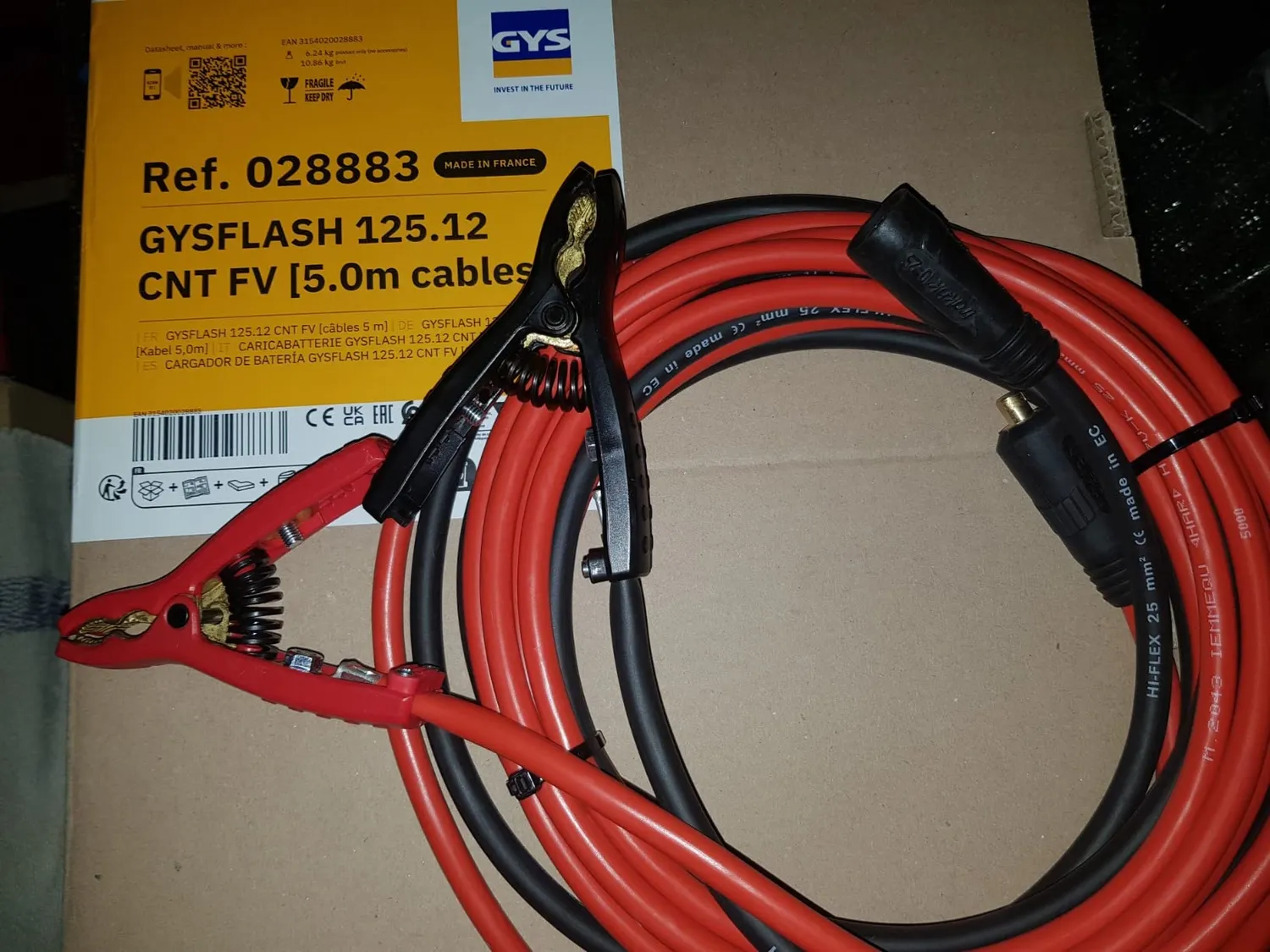 GYS Pince isolée à bec courbe 850 A rouge
