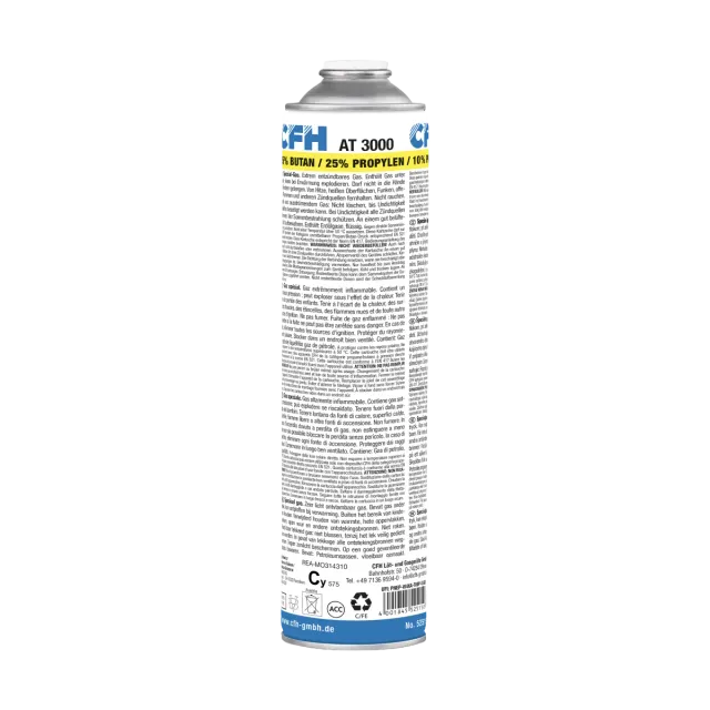 CFH Spezial-Gas AT 3000 cartouche 330 g raccord 7/16″