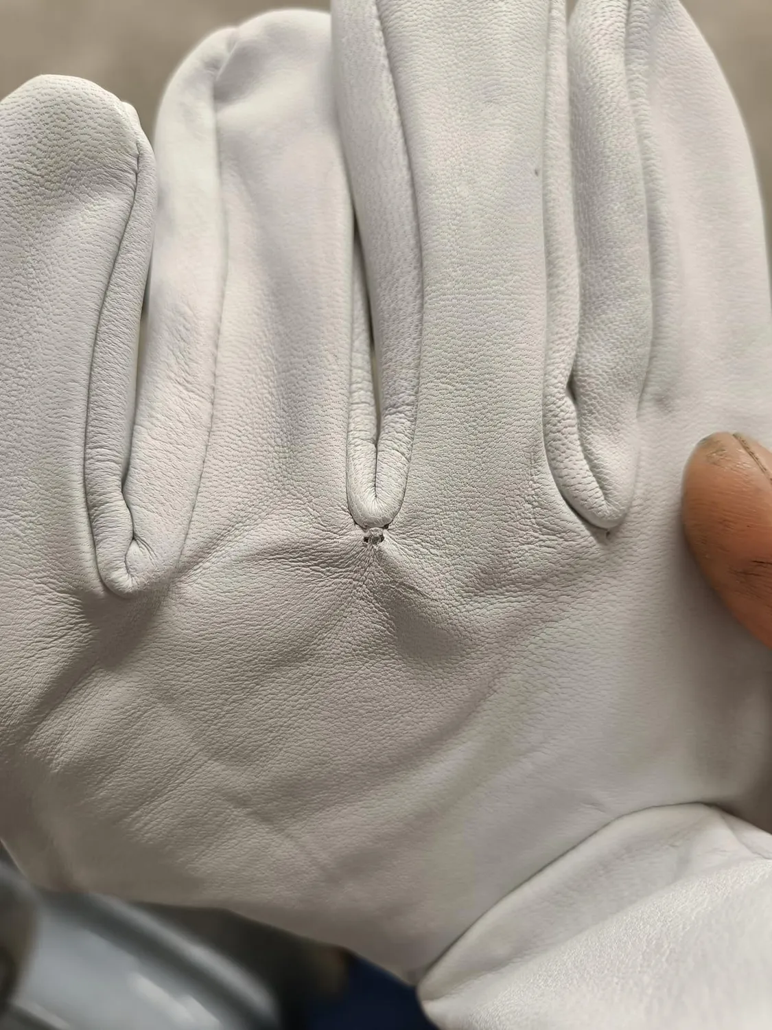 GYS Pro TIG gants de soudage taille 10, cuir croûte blanc