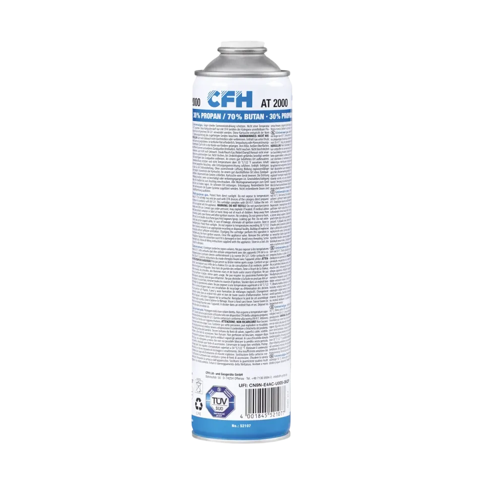 CFH Universaldruckgasdose AT 2000 cartouche gaz 600 ml