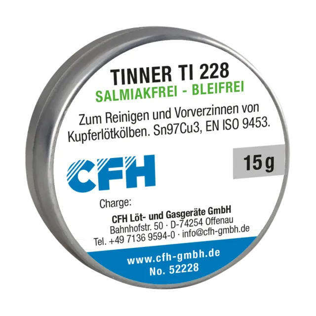 CFH TI 228 étameur pour panne à souder sans plomb 15 g