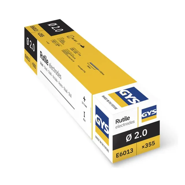 GYS 355 électrodes rutiles E6013 Ø 2 mm × 350 mm acier