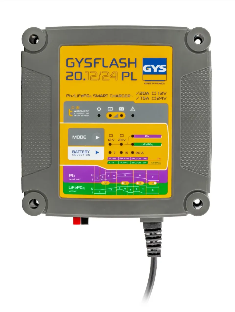 GYS GYSFLASH 20.12/24 PL chargeur de batterie 12/24 V 20 A