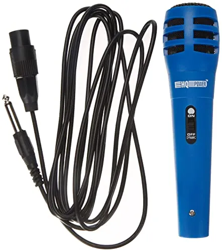 Velleman GP microphone dynamique unidirectionnel bleu câble 3 m