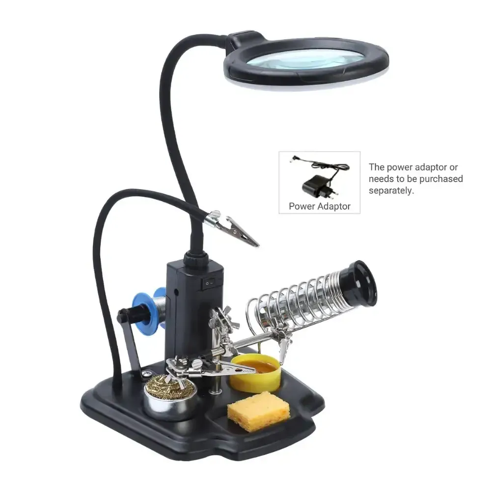 Zhongdi ZD-10Y USB lampe loupe avec troisième main USB-C