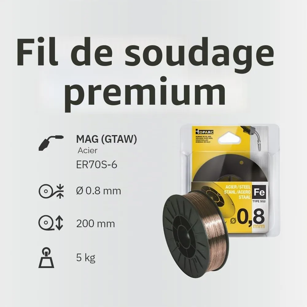GYS 086128 fil de soudage MIG-MAG 0,8 mm cuivre