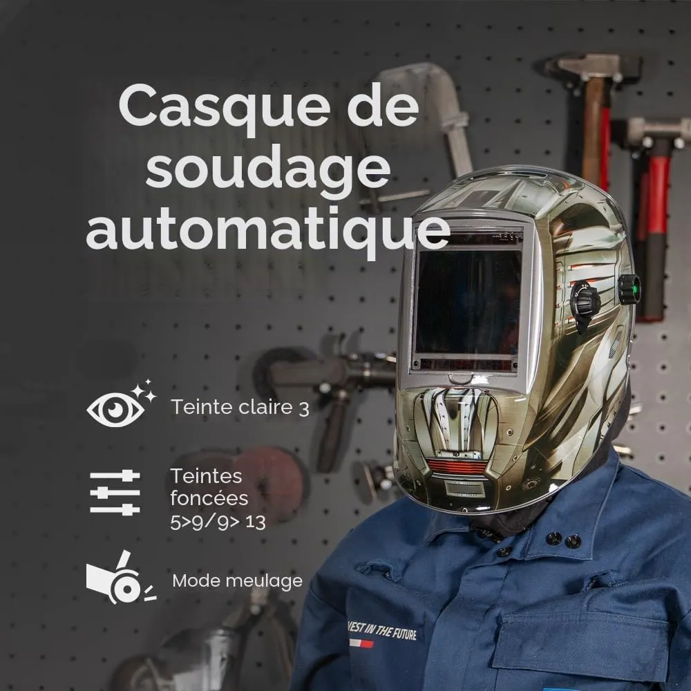 GYS Alien XXL masque de soudage automatique gris/noir réglable