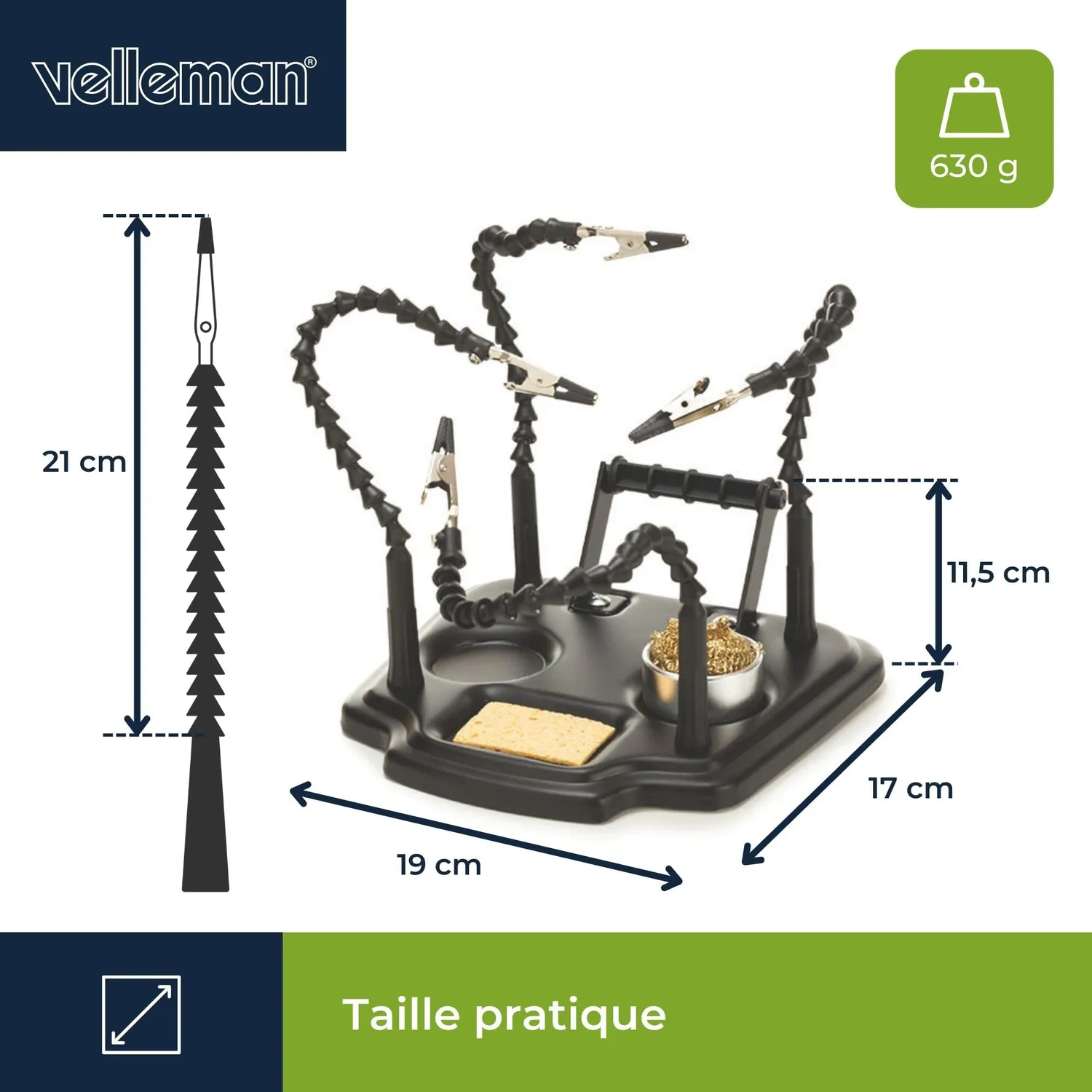 Velleman GP troisième main 4 bras porte-étain