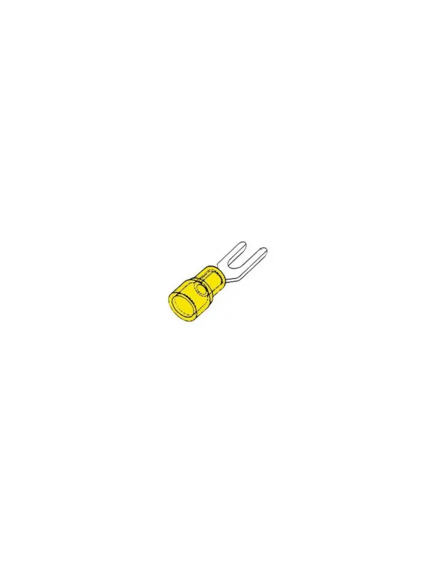 Velleman GP Series cosse à fourche 5,3 mm jaune sertissage entonnoir